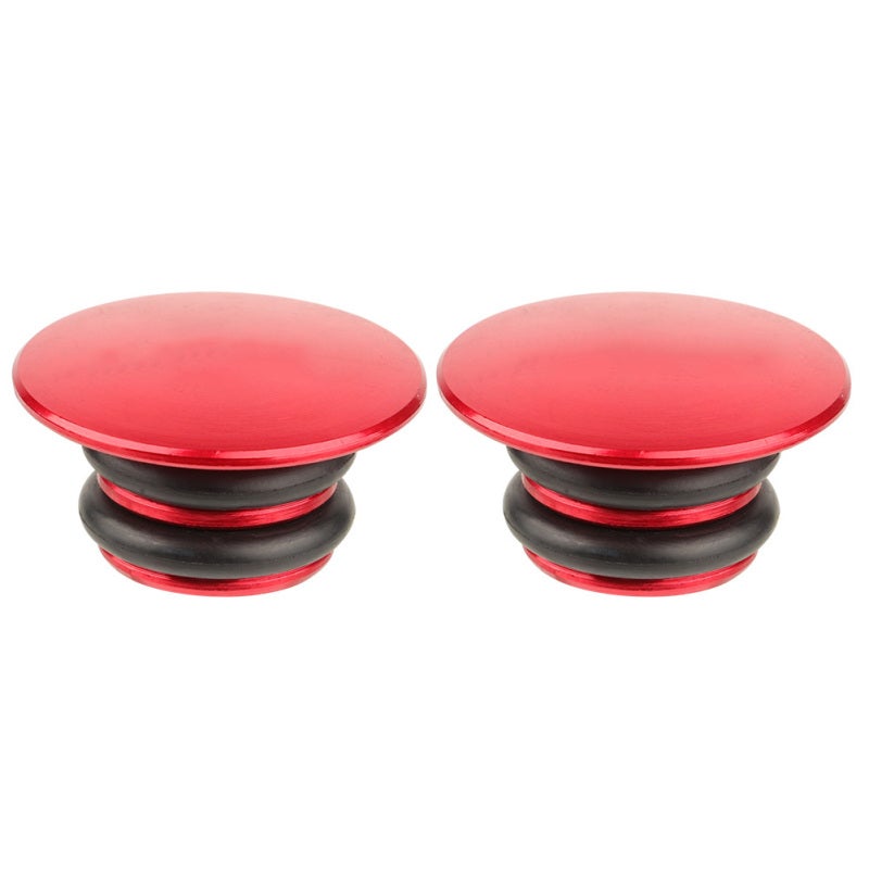 DUUTI Red Bicycle Handlebar End Plugs Aluminum Alloy Sturdy Durable - Rust Proof Long Lasting Bar End Caps for Road Mountain Bike Handlebars - Image 1