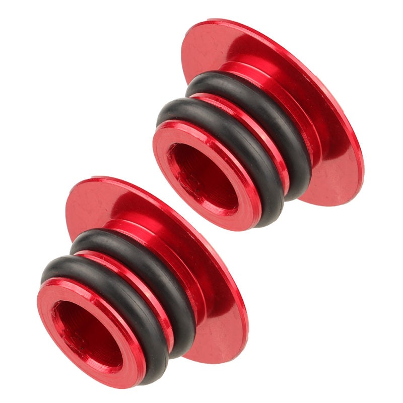 DUUTI Red Bicycle Handlebar End Plugs Aluminum Alloy Sturdy Durable - Rust Proof Long Lasting Bar End Caps for Road Mountain Bike Handlebars - Image 2