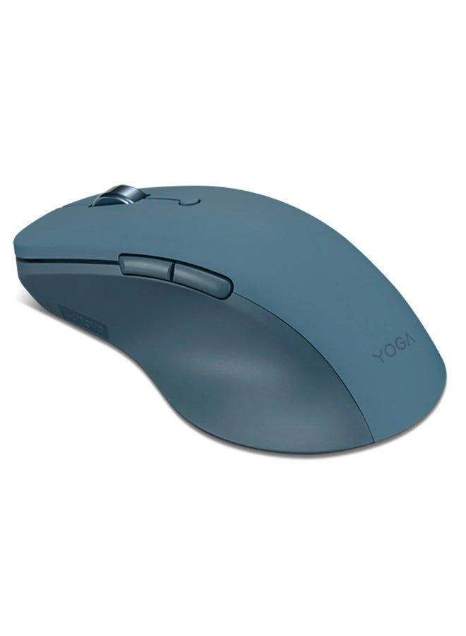 لينوفو Lenovo Yoga Pro Bluetooth Mouse – 4000 DPI Adjustable Sensor, Dual-Mode Bluetooth & 2.4GHz Wireless Connectivity, Rechargeable Battery, Ergonomic Metal Design with Smart Touch Features – Tidal Teal - Image 2