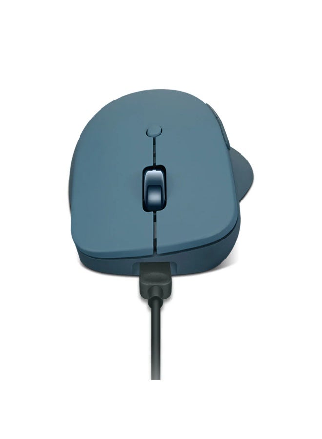 لينوفو Lenovo Yoga Pro Bluetooth Mouse – 4000 DPI Adjustable Sensor, Dual-Mode Bluetooth & 2.4GHz Wireless Connectivity, Rechargeable Battery, Ergonomic Metal Design with Smart Touch Features – Tidal Teal - Image 5