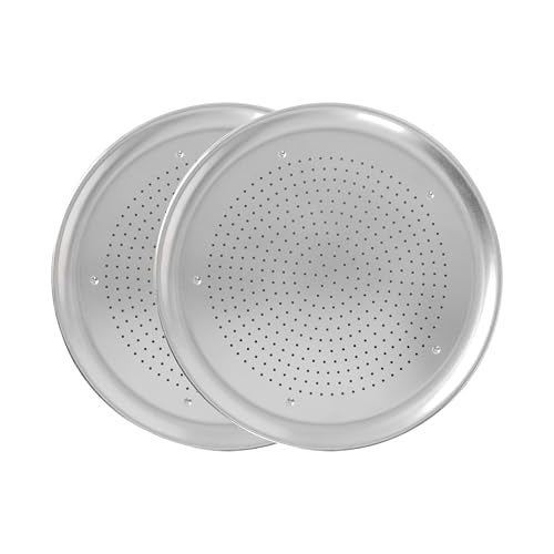 Nordic Ware Naturals 16" Air Crisp Perforated Aluminum Pizza Pan, Set of 2 - Image 1