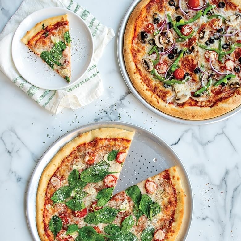 Nordic Ware Naturals 16" Air Crisp Perforated Aluminum Pizza Pan, Set of 2 - Image 4