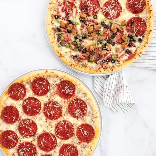 Nordic Ware Naturals 16" Air Crisp Perforated Aluminum Pizza Pan, Set of 2 - Image 2