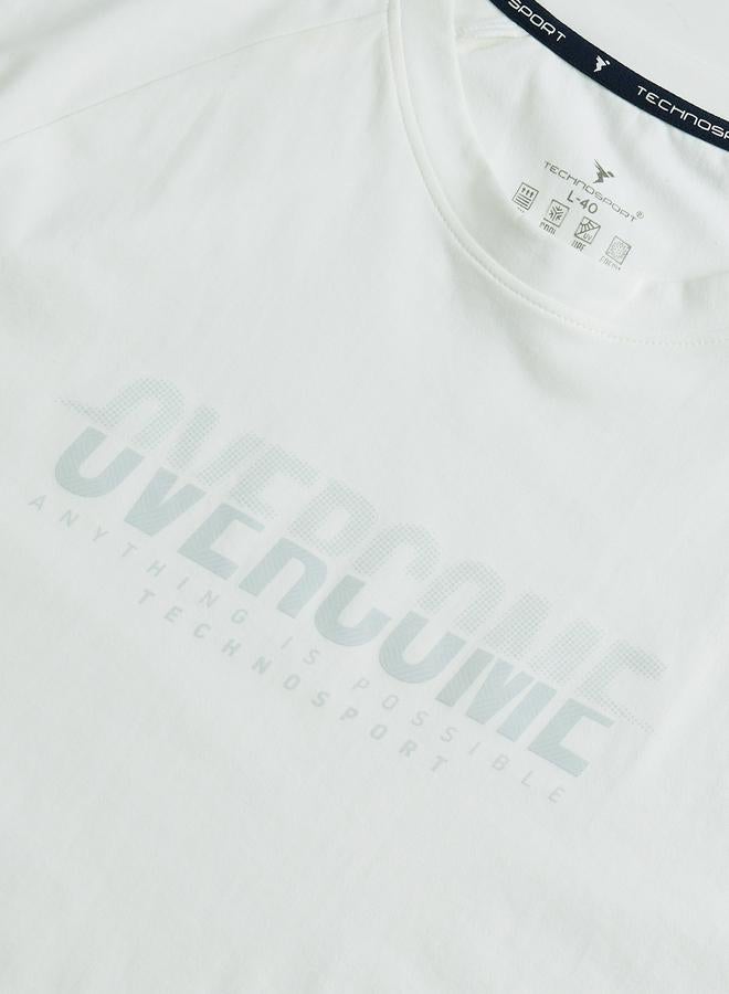 Technosport Men Typography Print Slim Fit T-Shirt - Image 5