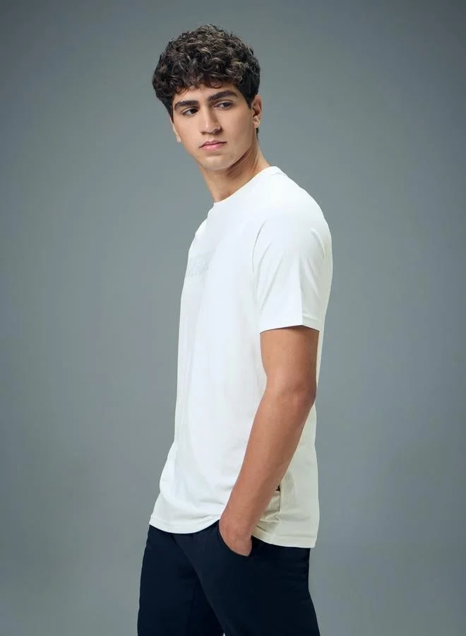 Technosport Technosport Men Typography Print Slim Fit T-Shirt