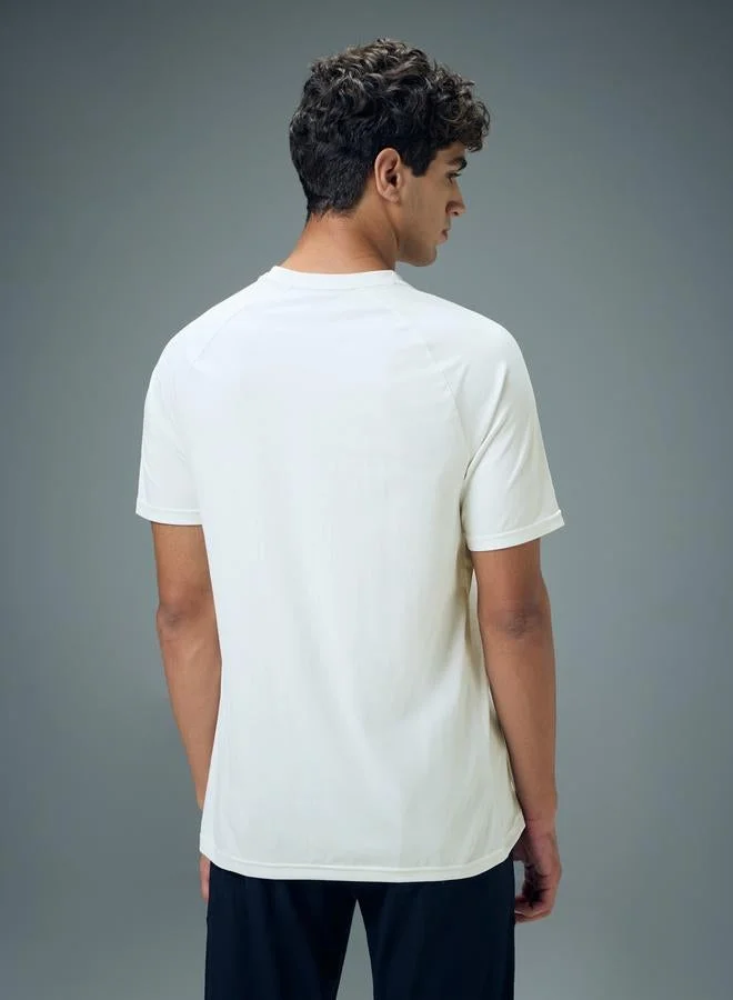 Technosport  Technosport Men Typography Print Slim Fit T-Shirt for Men | Best Price UAE