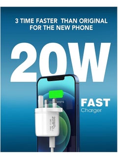 Phone Planet 18W USB Fast Wall Charger Adapter Compatible with Apple iPhone 12/Pro/Max/Mini/SE/11/X XS, iPad Air/Pro, Galaxy S20/Note20/10, HUAWEI P40 White  - Image 2