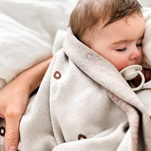 Bleu La La Knit Baby Blanket for Girls and Boys 100% Cotton Buttery Soft Cozy Receiving Swaddle Stroller Blanket for Shower Gift Registry for Newborns, Infants, Toddlers (Cars - Cream) - Image 5