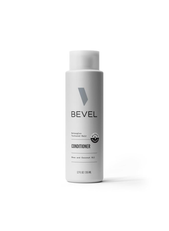 Bevel Bevel Hair Conditioner for Men with Coconut Oil and Shea Butter, Sulfate Free Conditioner for Textured Hair, Moisturizes, Conditions and Detangles Hair, 12 Oz (Packaging May Vary) - Image 1