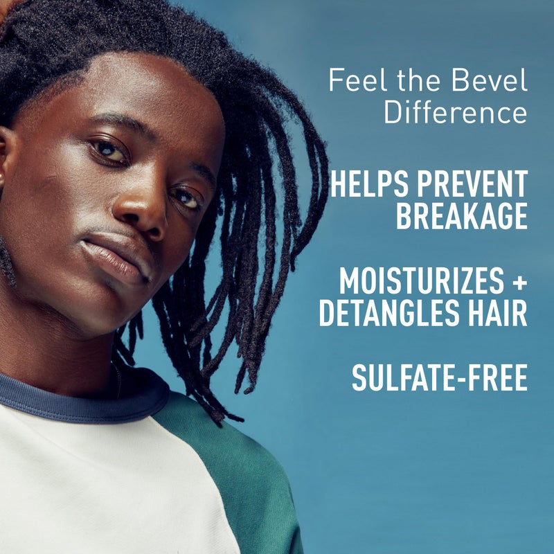 Bevel Hair Conditioner for Men with Coconut Oil and Shea Butter, Sulfate Free Conditioner for Textured Hair, Moisturizes, Conditions and Detangles Hair, 12 Oz (Packaging May Vary) - Image 2