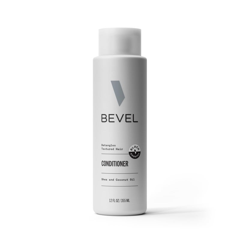 Bevel Hair Conditioner for Men with Coconut Oil and Shea Butter, Sulfate Free Conditioner for Textured Hair, Moisturizes, Conditions and Detangles Hair, 12 Oz (Packaging May Vary) - Image 1