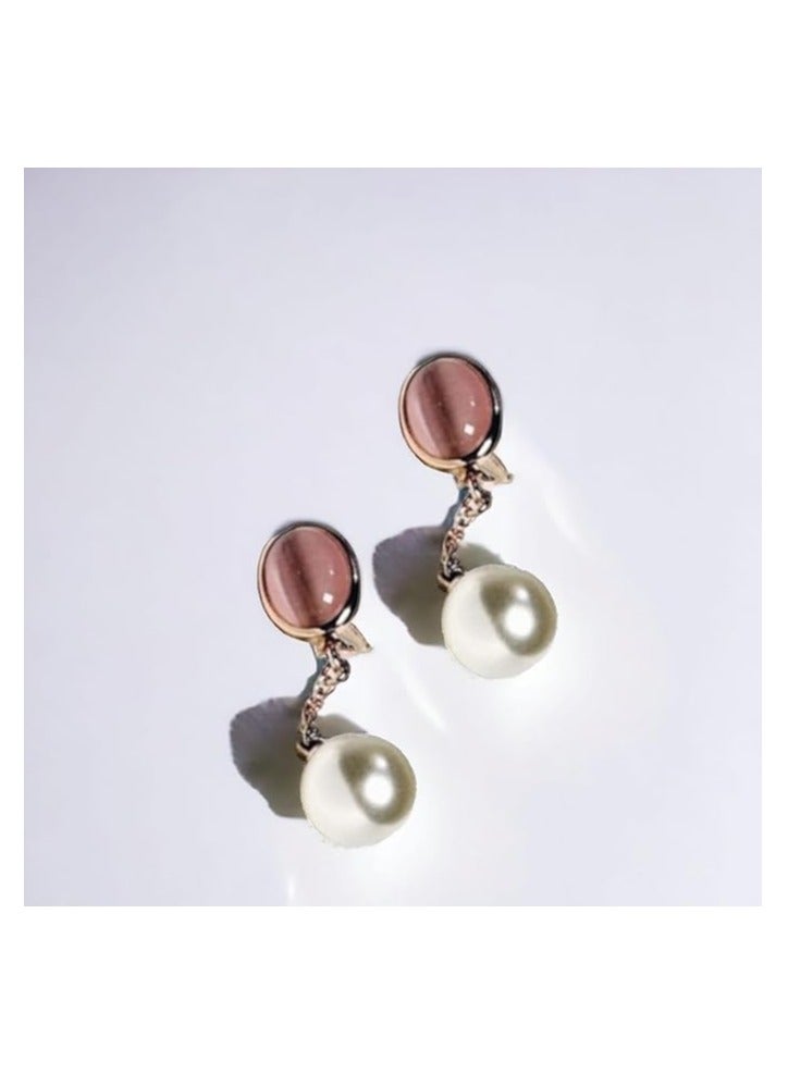 بونكا حلق أنيق من بونكا حلق حجر الكوارتز الدخاني - Image 3