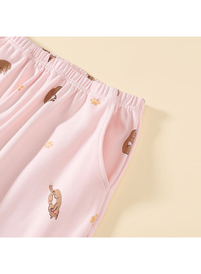 Fentengcare Women's 100% Cotton Sleep Pants Casual Cartoon Print Comfortable Breathable Homewear Trousers Women's Day - Image 2