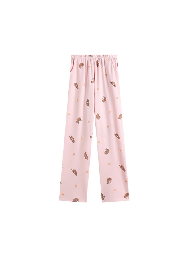 Fentengcare Women's 100% Cotton Sleep Pants Casual Cartoon Print Comfortable Breathable Homewear Trousers Women's Day - Image 5