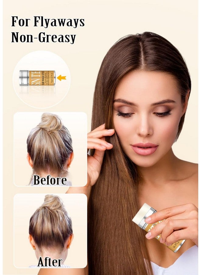 Samnyte Slick Back Hair Brush Set: Hair Wax, Edge Brush, Rat Tail Comb, Bristle Brush, Hair Bun Accessories, Smoothing Brush for Women & Kids - Image 2