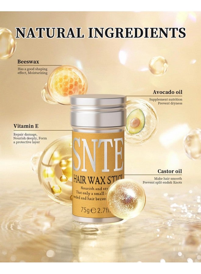 Samnyte Slick Back Hair Brush Set: Hair Wax, Edge Brush, Rat Tail Comb, Bristle Brush, Hair Bun Accessories, Smoothing Brush for Women & Kids - Image 5