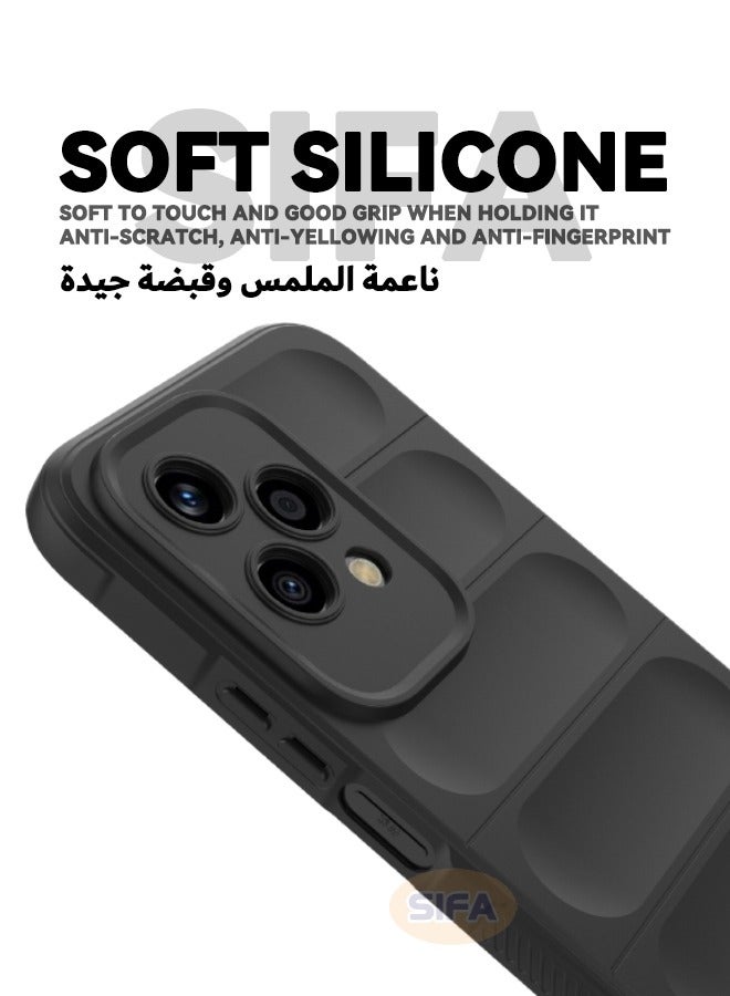 Honor 200 Lite Cover, Creative Soft Protective Case for Honor 200 Lite 5G, Anti-Drop and Shockproof Skin Feel Soft Case Cover for Honor 200 LITE 5G 6.7 inch, Black - Image 2