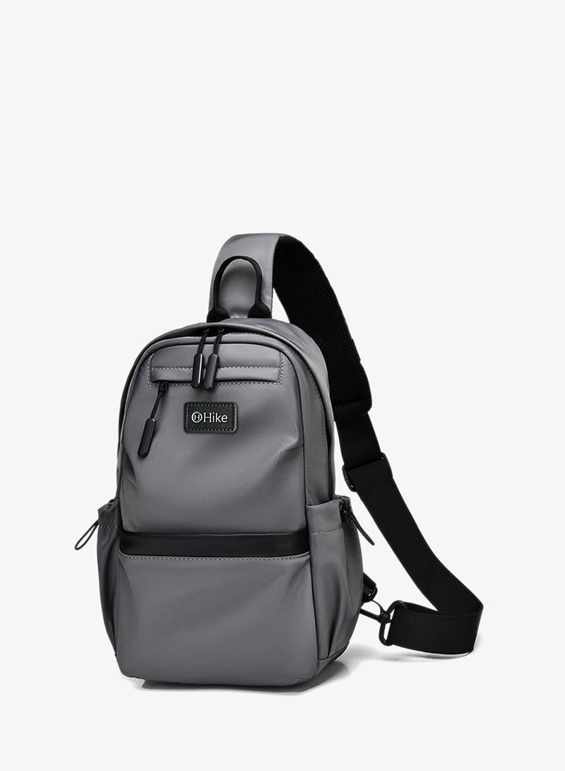 HIKE Unisex Sling Bag Water Resistant Anti-Theft Unisex Shoulder bag for Travel Business Shopping College Outdoor, HK3307, Grey - Image 1
