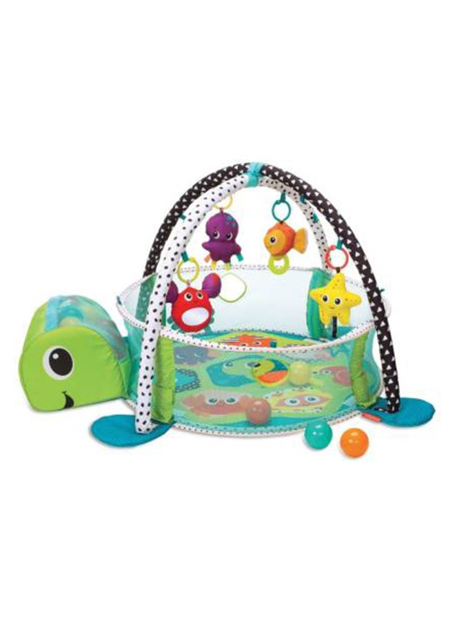 Baby Grow-With-Me Activity Gym, 30 Ball Pit Cotton Cute Turtle And Sea Pals - Image 2