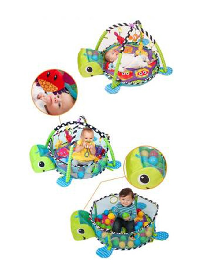 Baby Grow-With-Me Activity Gym, 30 Ball Pit Cotton Cute Turtle And Sea Pals - Image 3