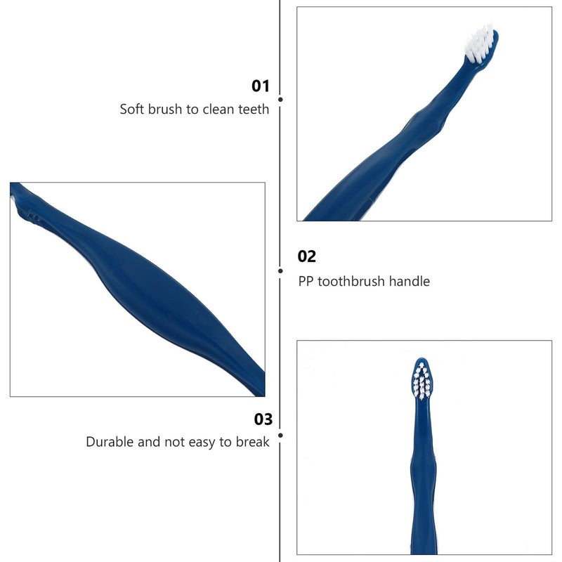 3 Pack Dual Head Dog Toothbrush Small Soft Bristles Ergonomic Anti Slip Handle Pet Oral Care for Mild Teeth Cleaning And Gum Health Check - Image 5