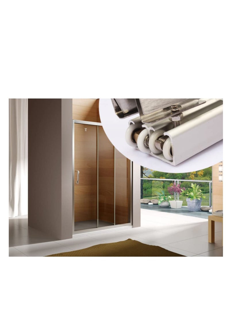 4 Pcs 20mm Shower Door Rollers, Sliding Glass Door Replacement Wheels for Home Bathroom - Image 2