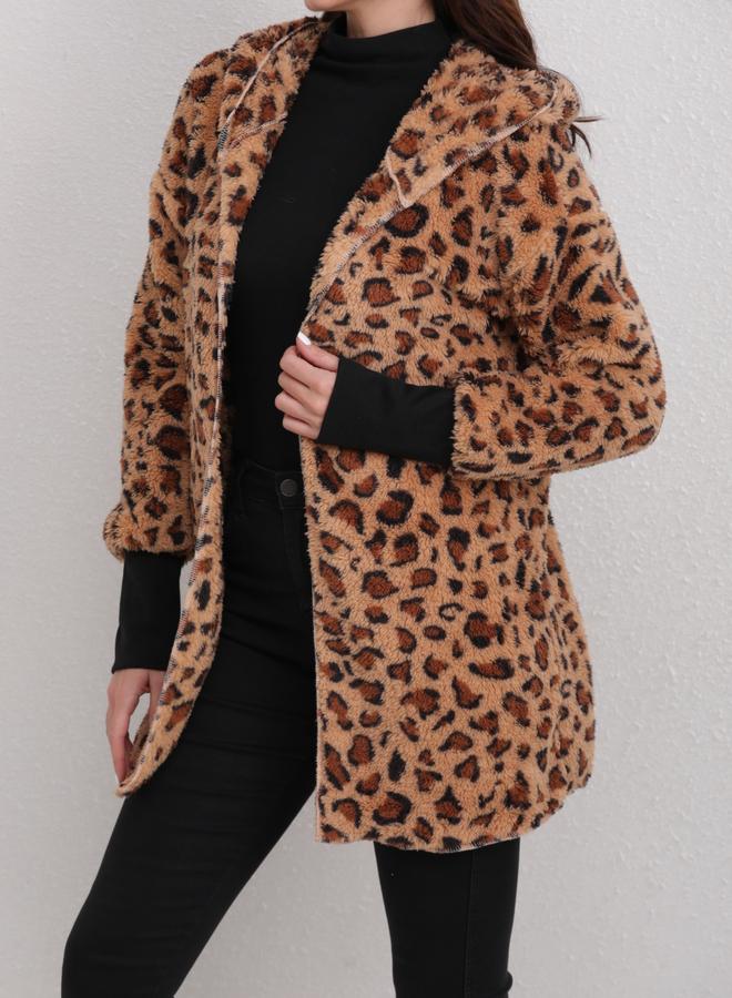 تايك تو جاكيت فليس بطبعة ليوبارد - Image 3