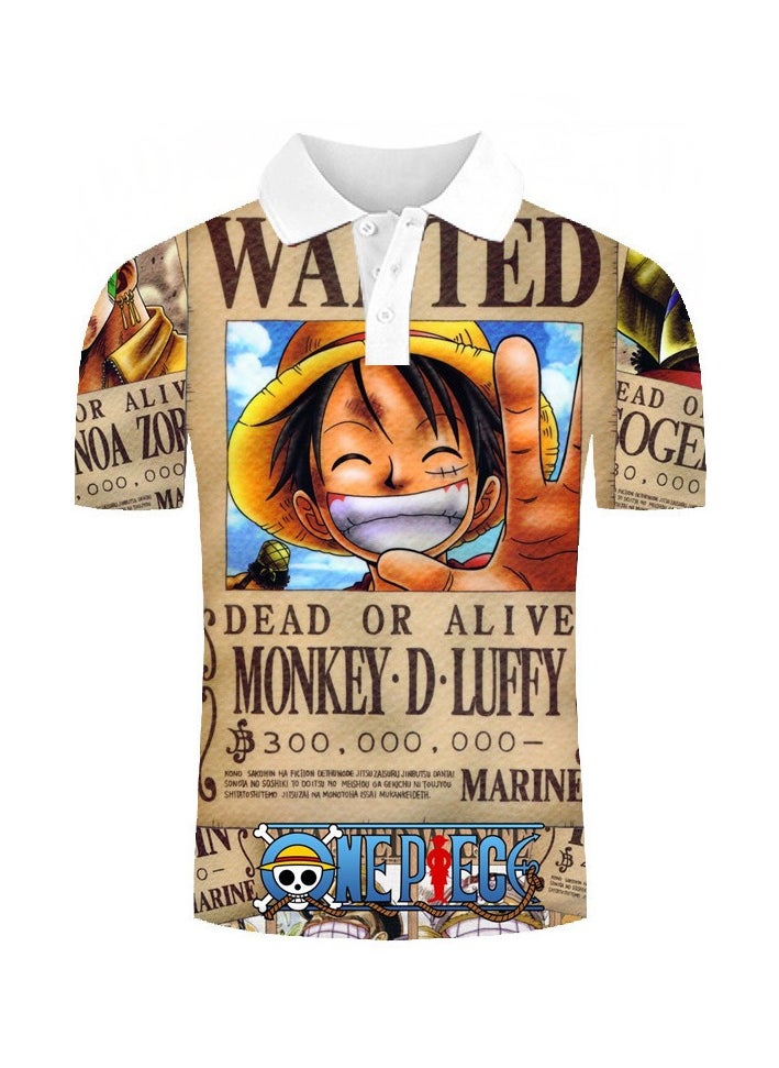 KUYING New One Piece Printed Casual Polo Shirt  - Image 1