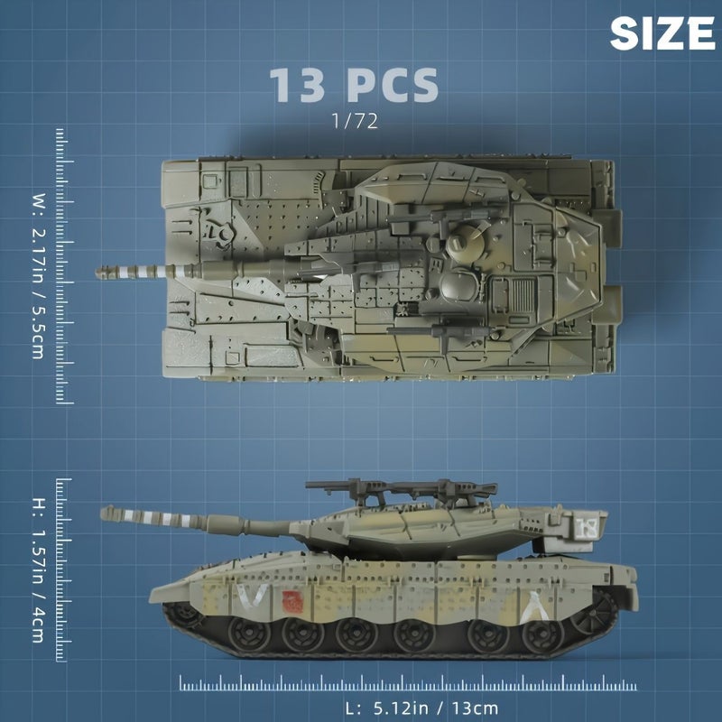 1:72 Scale Tank Model Assembly Plastic for Decor or Holiday Gift - Image 2