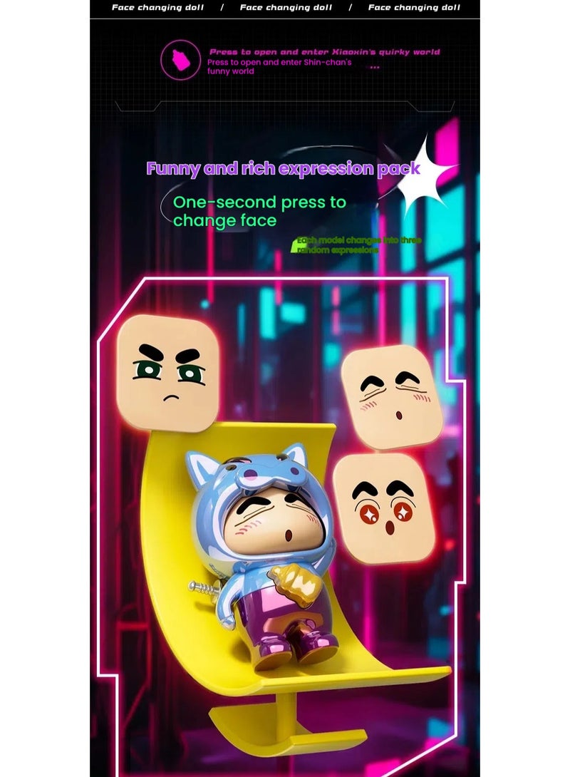 general Press to Change Face Crayon Shin Chan Toys 6 Pieces - Image 2