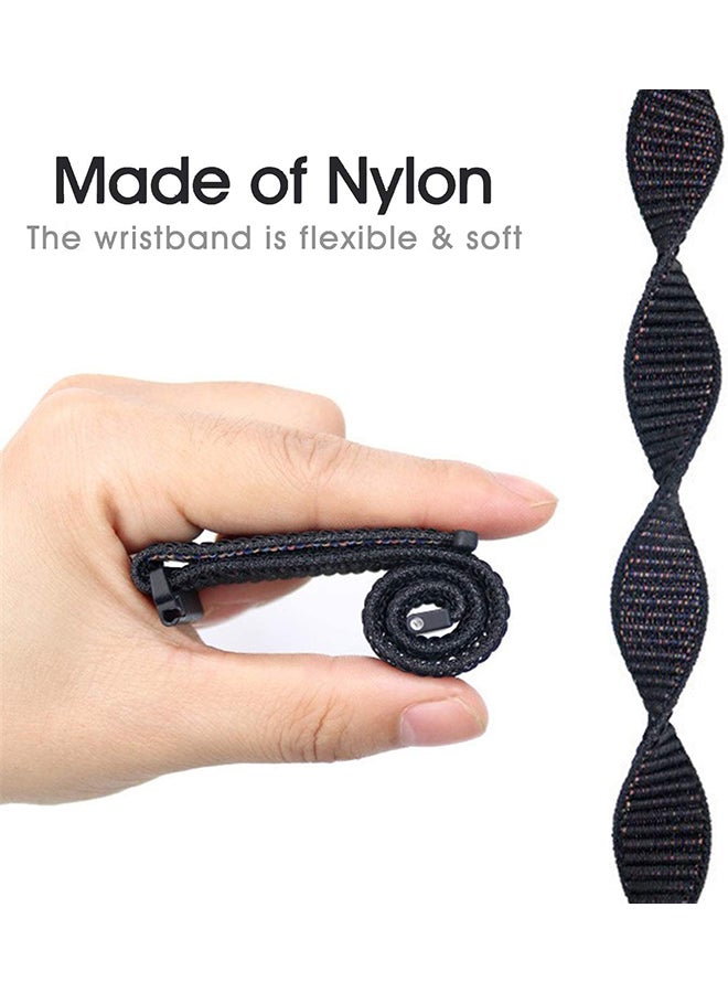 O Ozone Nylon Strap Compatible With Samsung Galaxy Watch 3 45mm / Galaxy Watch 46mm / Gear S3 Frontier / Classic / Watch GT 2 46mm Bands 22mm Soft Nylon Replacement Wristband for Women Men-Flash - Image 3