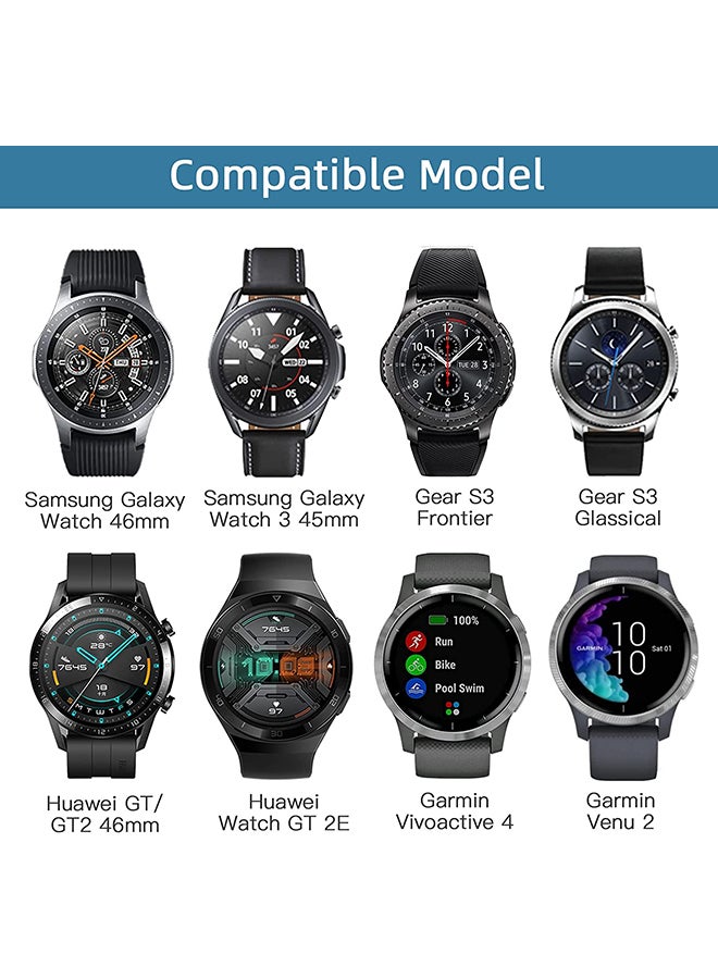 O Ozone Nylon Strap Compatible With Samsung Galaxy Watch 3 45mm / Galaxy Watch 46mm / Gear S3 Frontier / Classic / Watch GT 2 46mm Bands 22mm Soft Nylon Replacement Wristband for Women Men-Flash - Image 2