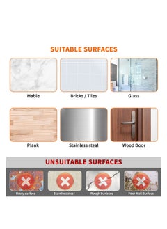 Y&D SYOSI Multifunctional Magnetic Door Stop, Stop with Coat Hook Double-Sided Adhesive Tape Wall Mounted No Drilling  - Image 5