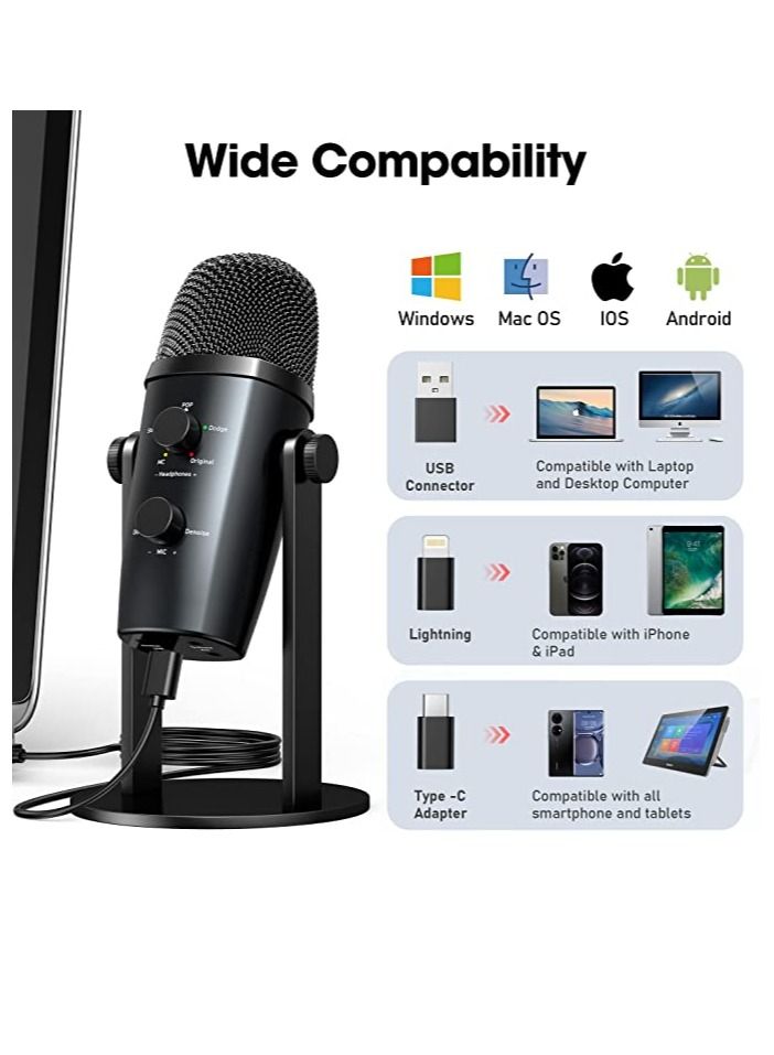 Jmary PW10 Professional Metal Voice Recording Usb Condenser Studio And Podcast Recording Gaming Microphones - Image 2