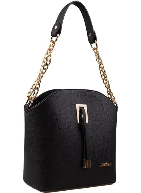 ARMINE Black Pia Shoulder Plain Women's Daily Bag