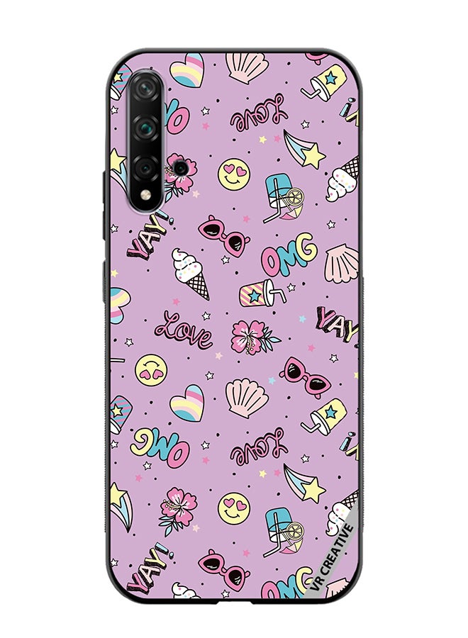 VR CREATIVE Protective Case Cover For Huawei Nova 5T Cute Star Girl Design Multicolour - Image 1