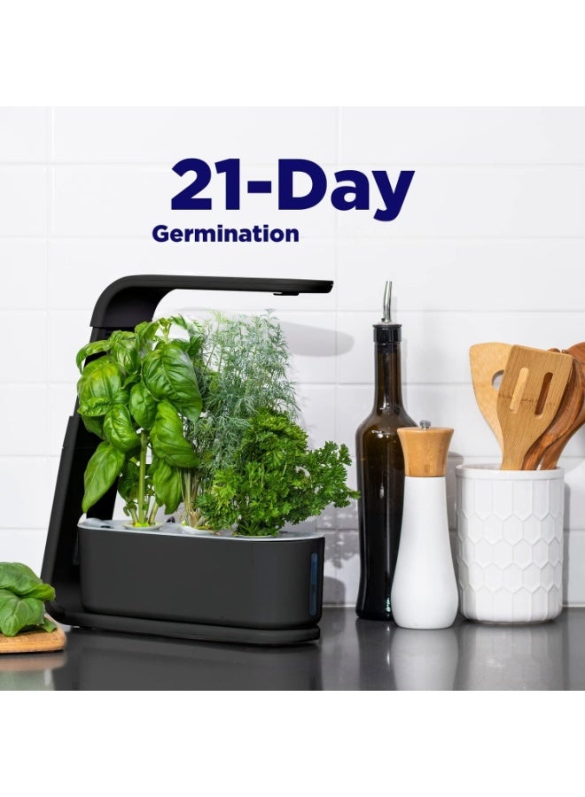 مجموعة نظام زراعة مائية، حديقة أعشاب داخلية مع ضوء نمو LED كامل الطيف، مضخة ذكية هادئة، هدية مثالية للمطبخ (أسود) - Image 5