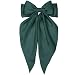 Tobeffect Green Hair Bow for Women Girls Big Satin Bow Clip with Long Tail Christmas Green Hair Accessories - Image 2
