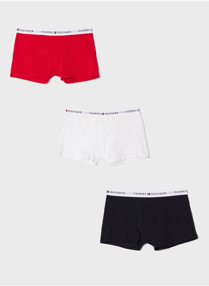 TOMMY HILFIGER Kids 3 Pack Logo Band Trunk  - Image 1