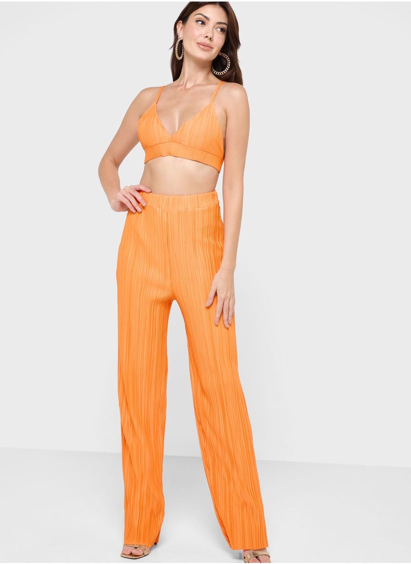 boohoo Strappy Bralette & Wide Leg Pants Set  - Image 5