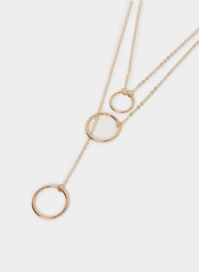 Styli Ring Drop Layered Necklace - Image 3