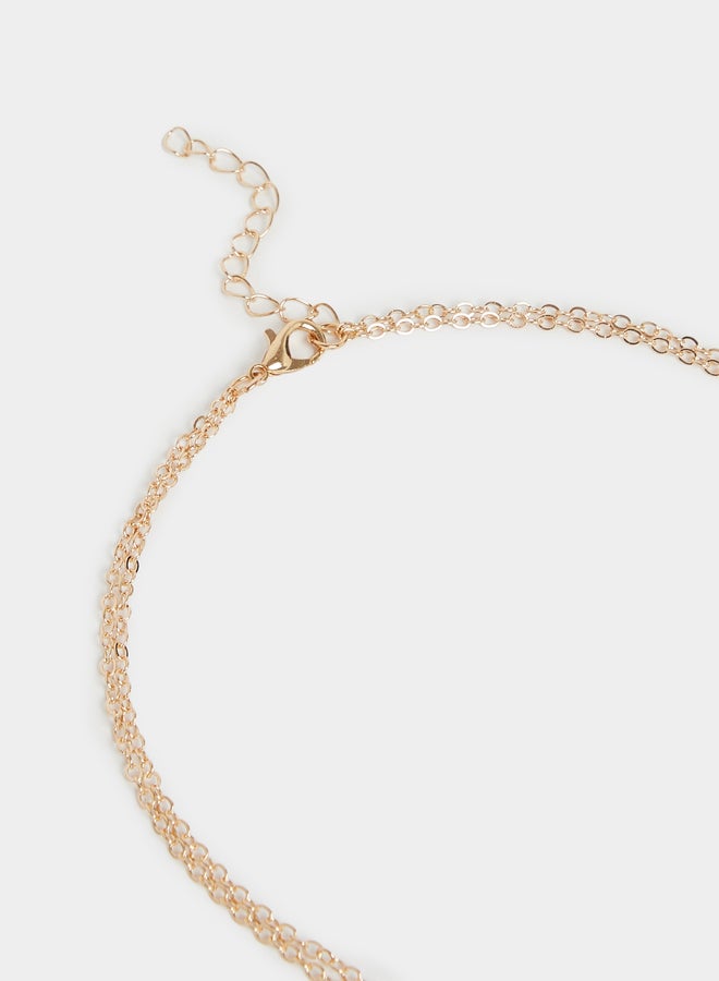 Styli Ring Drop Layered Necklace - Image 4