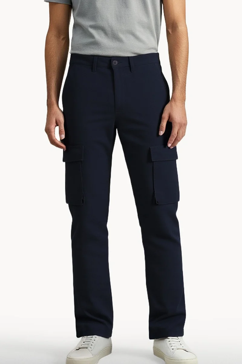 French Connection French Connection Men's Dark Blue Cargo Pants