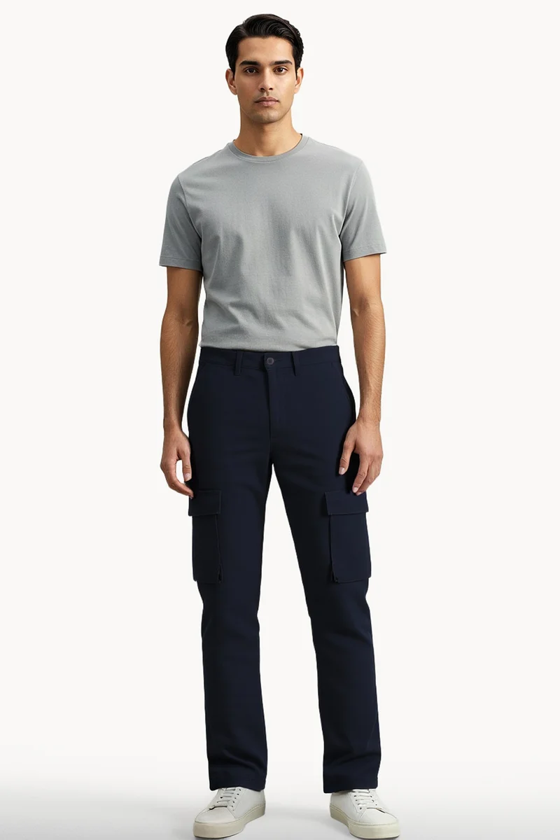 French Connection French Connection Men's Dark Blue Cargo Pants