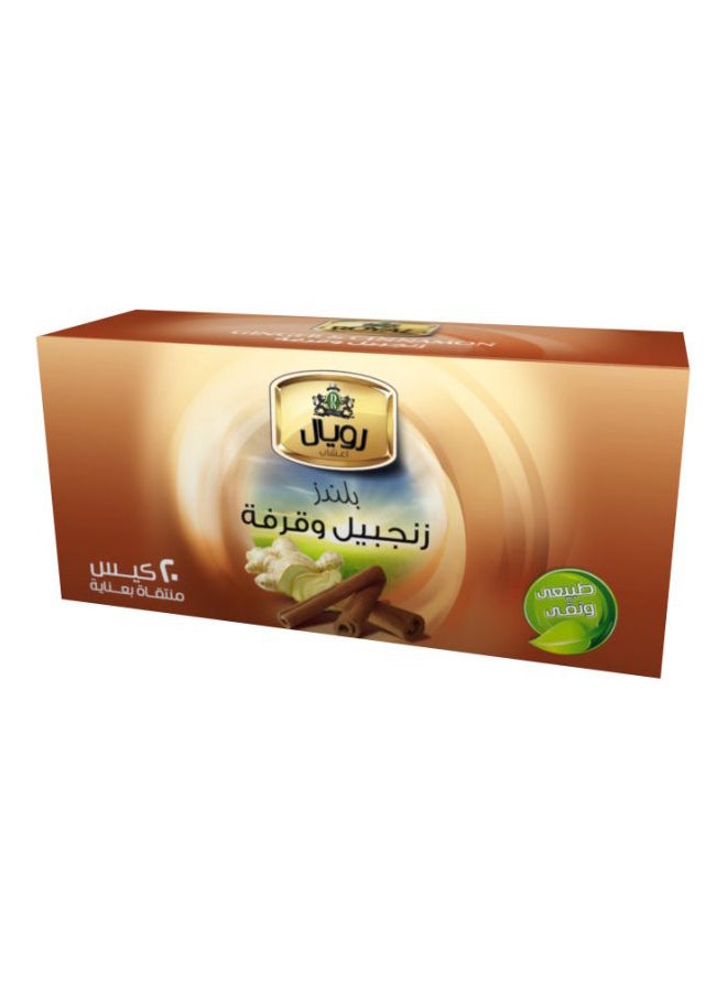 أكياس شاي الزنجبيل والقرفة من 20 كيساً
