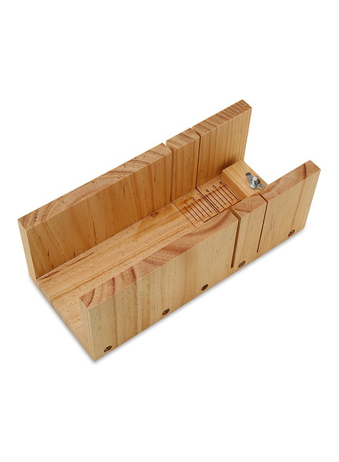 Wooden Soap Loaf Cutter Mould Brown 30x14x14cm Soap cutter flat knife Soap cutter + flat knife + wave knife - Image 4