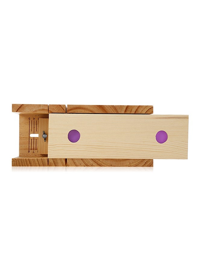 Wooden Soap Loaf Cutter Mould Brown 30x14x14cm Soap cutter flat knife Soap cutter + flat knife + wave knife - Image 3