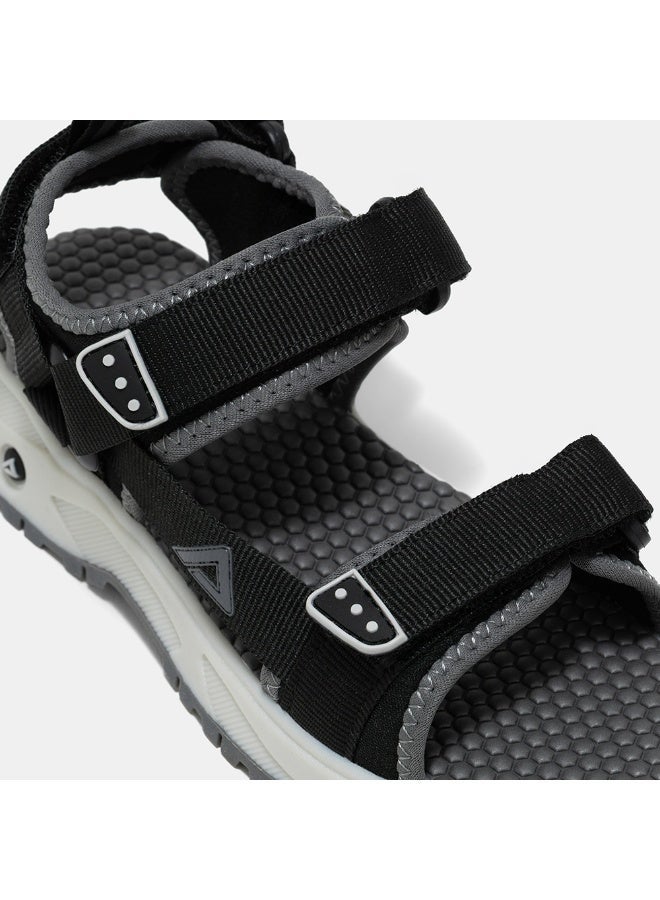 AMICA Boys Sandals, Adjustable Velcro Straps, Anti-Slip, Black Grey - Image 4