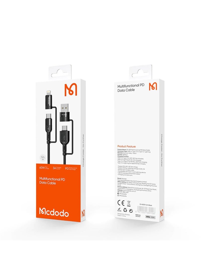 Mcdodo - Cable 4 in 1 PD Fast Charge Data 1.2m - Image 1