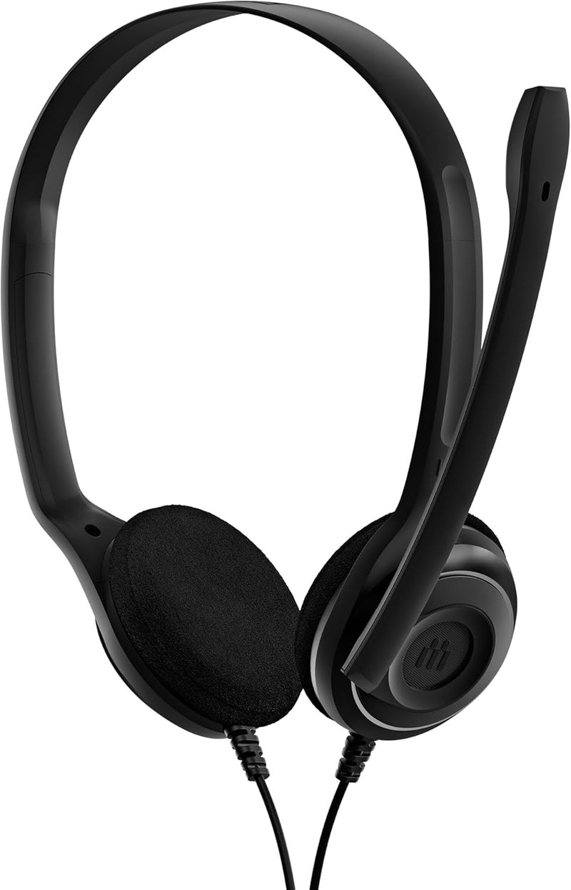 إبوس سماعة رأس ستيريو من EPOS I Sennheiser PC 8 USB توضع على الأذن مع تحكم في مستوى الصوت وكتم الصوت وميكروفون - إلغاء الضوضاء - صوت عالي الجودة - متوافقة مع الكمبيوتر المحمول والكمبيوتر الشخصي وماك - للمكالمات الهاتفية والتعليم الإلكتروني - Image 1